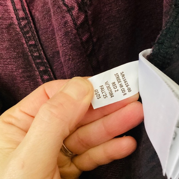 GAP High Rise Stride Wide-Leg Jeans Purple Red Size 32 14 Tall Fall Denim Wide - Picture 16 of 16